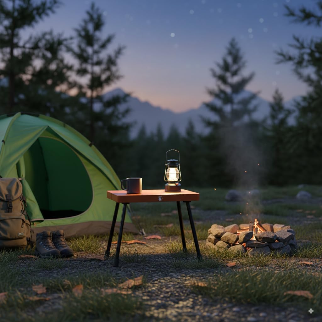 10 Inch Portable Folding Stool for Camping, Gardening, BBQ, and Outdoor Activities (Brown)