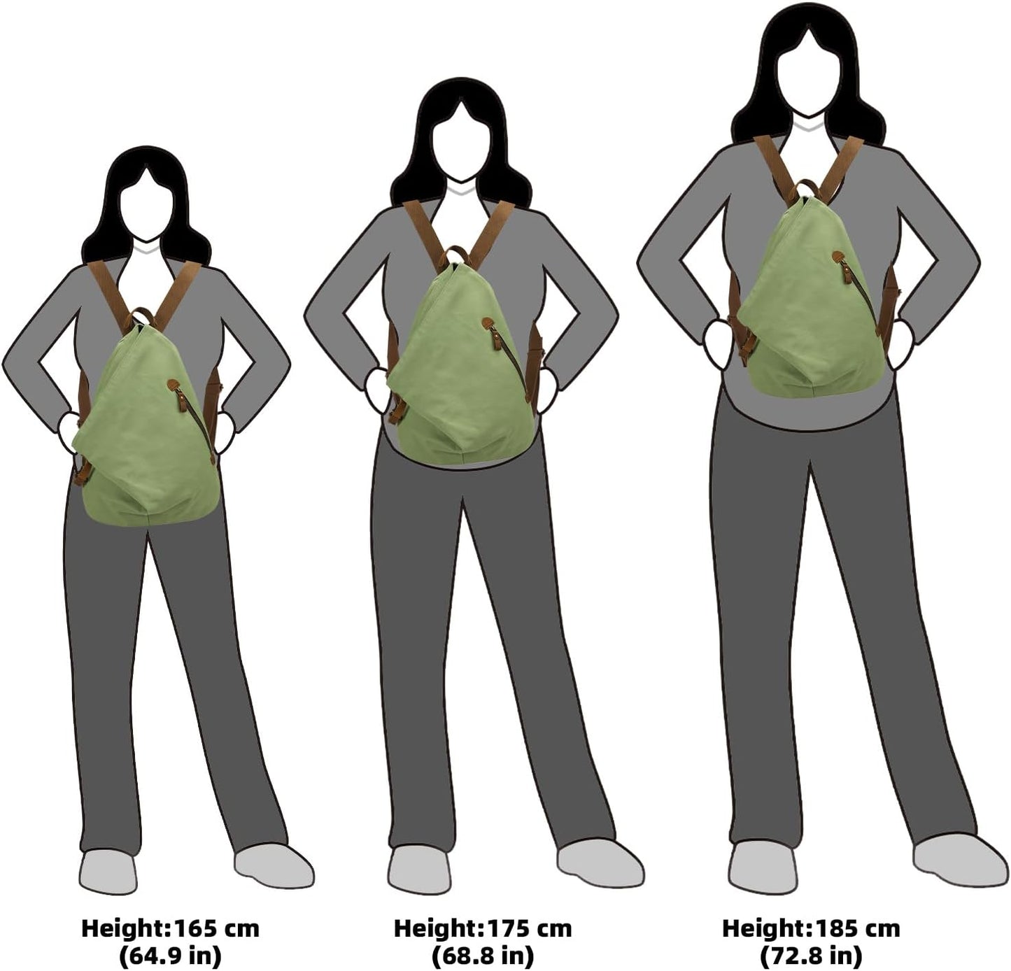 KL928 Canvas Vintage Backpack – Large Casual Daypack Outdoor Travel Rucksack Hiking Backpacks for Men Women