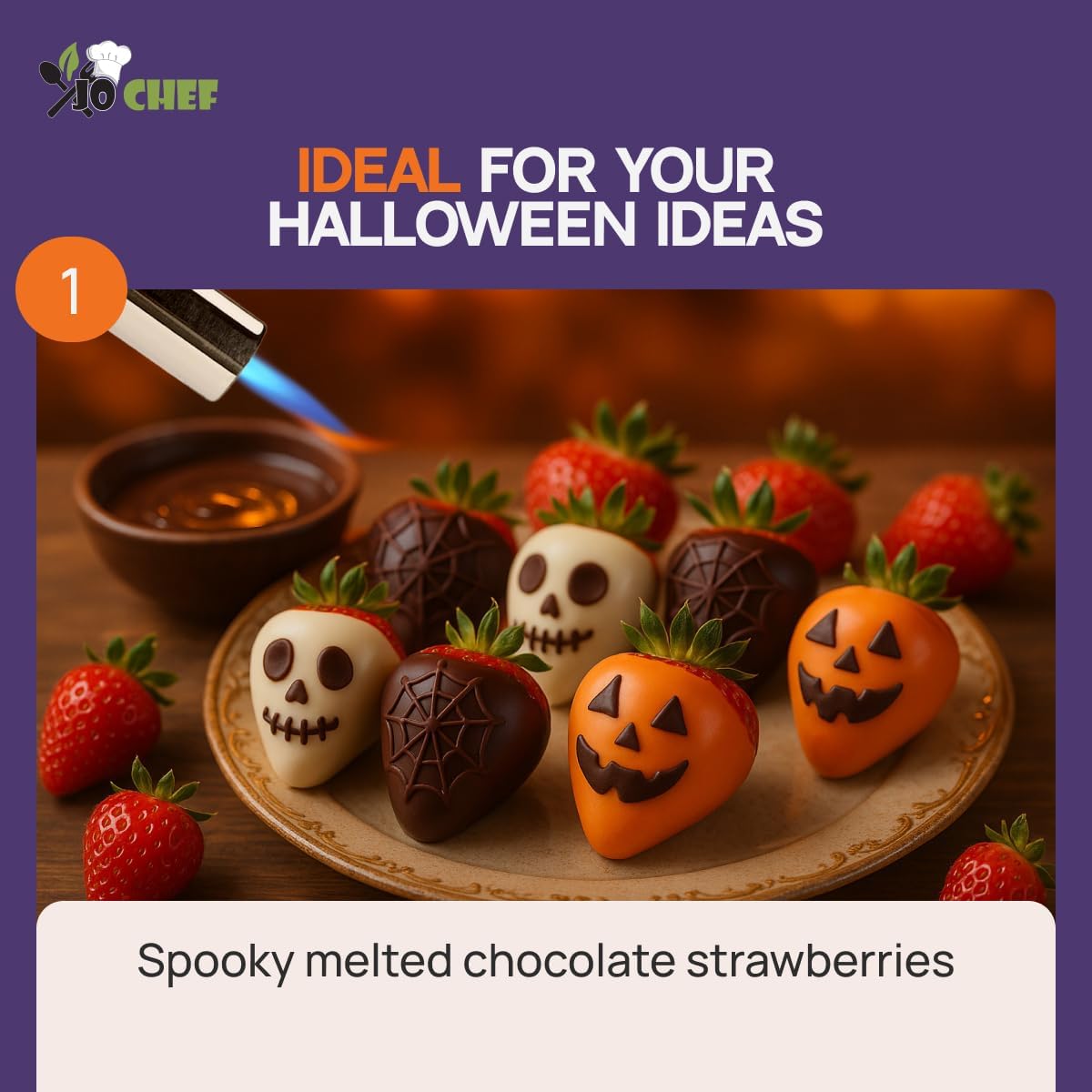 Jo Chef Kitchen Torch with Butane Included – Refillable butane torch Lighter with Safety Lock & Adjustable Flame, Culinary Blow Torch for Cooking, Creme Brulee and Soldering 2 Cans (3.38oz) Included