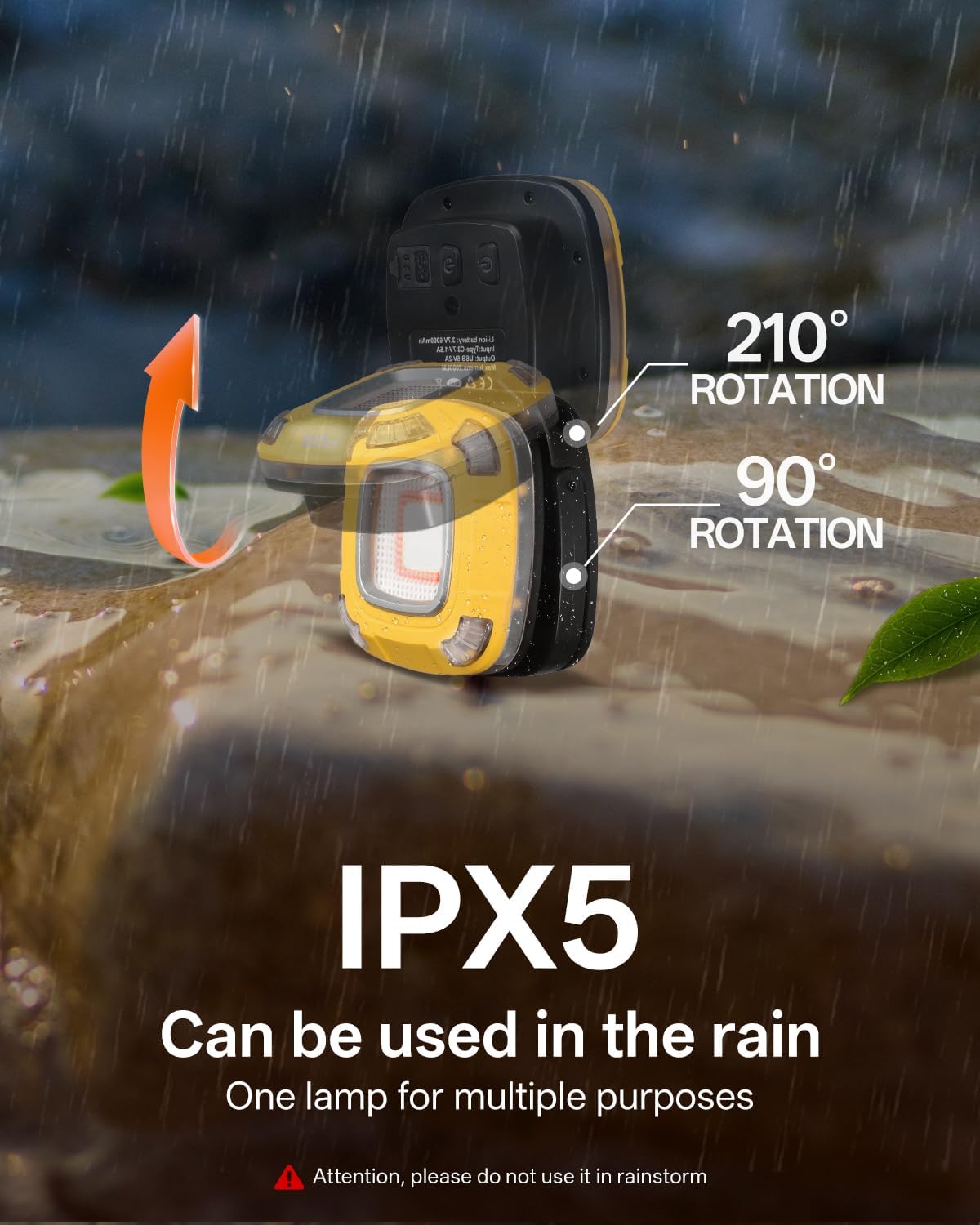 10000mAh Rechargeable Camping Light for outdoor - Magnetic Led Work Light for Workshop Car Repairs with Emergency Red Lamp