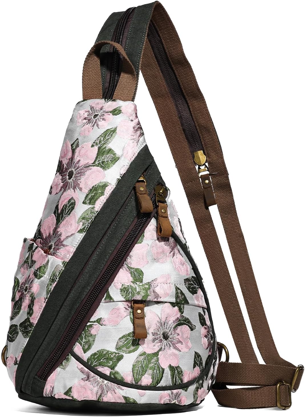 KL928 Canvas Sling Bag - Small Crossbody Backpack Shoulder Casual Daypack Rucksack for Men Women(Large Version)