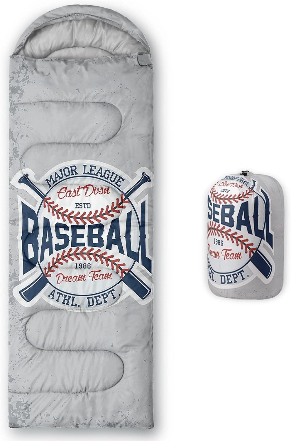 Kids Sleeping Bag for Boys Girls,Rocket Moon Print-Lightweight Warm Portable Outdoor Indoor-Waterproof Cold Weather Resistant Sleeping Bag for Camping Hiking