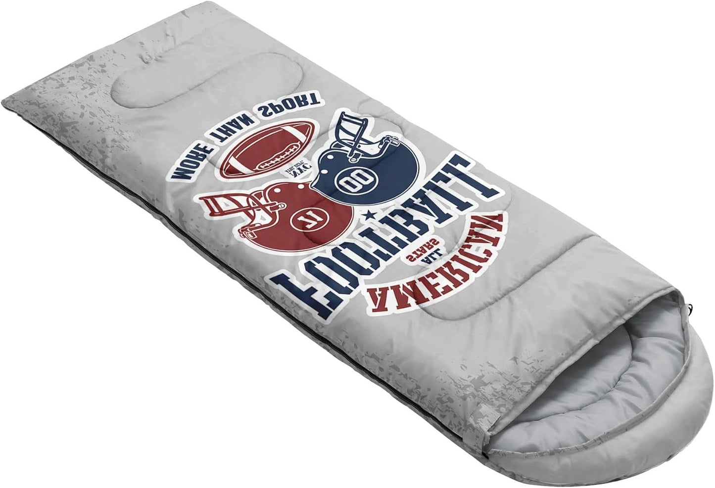 Kids Sleeping Bag for Boys Girls,Rocket Moon Print-Lightweight Warm Portable Outdoor Indoor-Waterproof Cold Weather Resistant Sleeping Bag for Camping Hiking