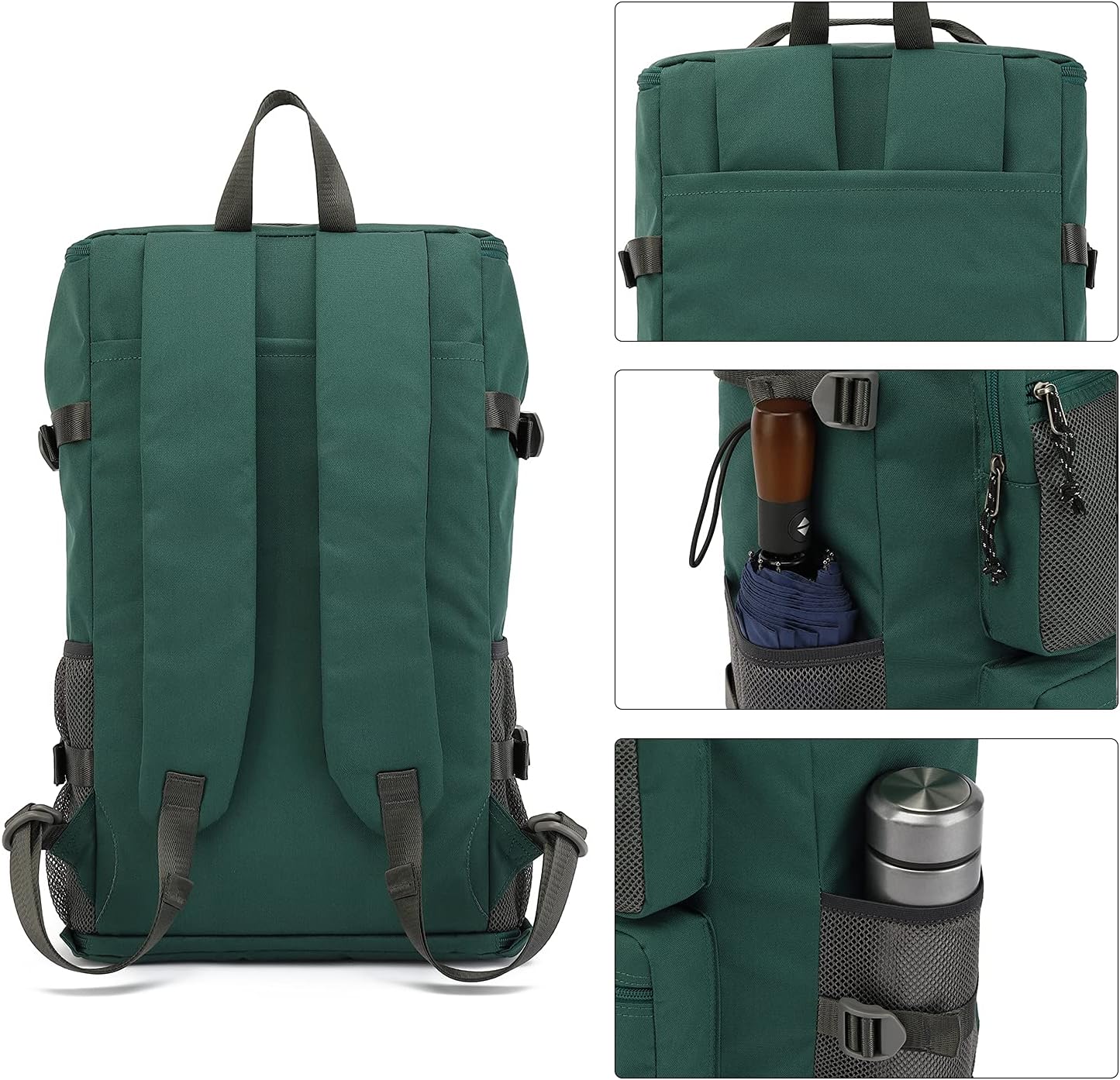 Kalesi Gym Duffle Bag Backpack 4-Way Waterproof with Shoes Compartment for travel Sport Hiking laptop (Green)