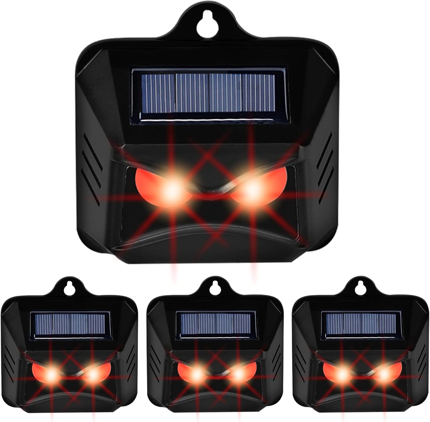 Triumpeek Animal Repeller, Solar Powered Predator Eye Nighttime Animal Deterrent Devices with Red LED Lights, Night Guard Animal Repellent Scares Coyote Skunk Raccoon Deer Away from Yard Chicken Coop