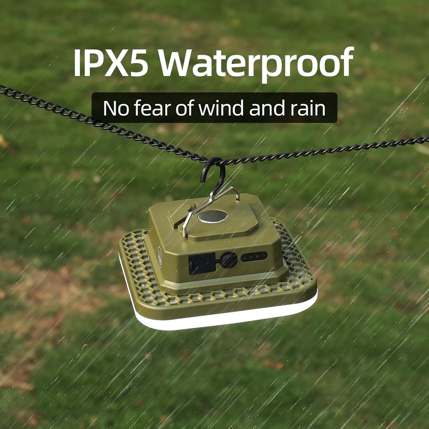 10800mAh Rechargeable Hanging Tent Light with Magnet, 30W 4000LM LED 4 Color Lighting Modes Camping Lantern, Portable IPX5 Waterproof LED Flashlight for Emergency & Gift