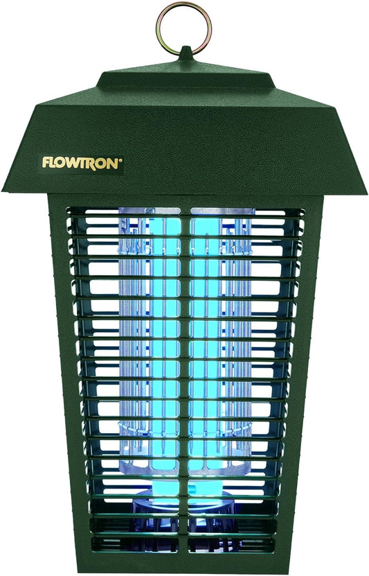 Flowtron Bug Zapper, 1 Acre of Outdoor Coverage with Powerful 40W Bulb & 5600V Instant Killing Grid, Electric Insect, Fly & Mosquito Zapper, Made in The USA - Green Color