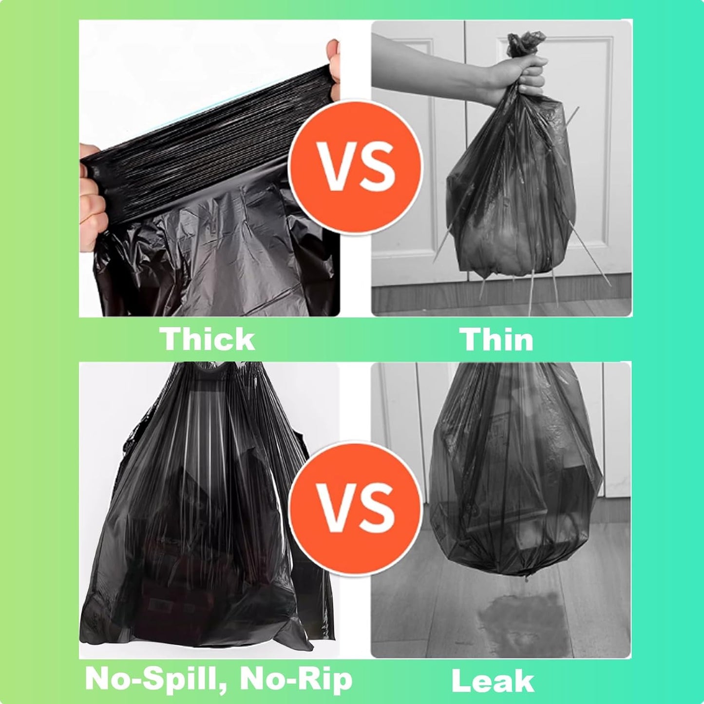 100 PCS Portable Toilet Bags for Camping, Drawstring Biodegradable Porta Potty Bag - 8 Gallon Thickened Waste Bag for 5 Gallon Bucket Toilets, Compostable Bags for Adults (100 Count)