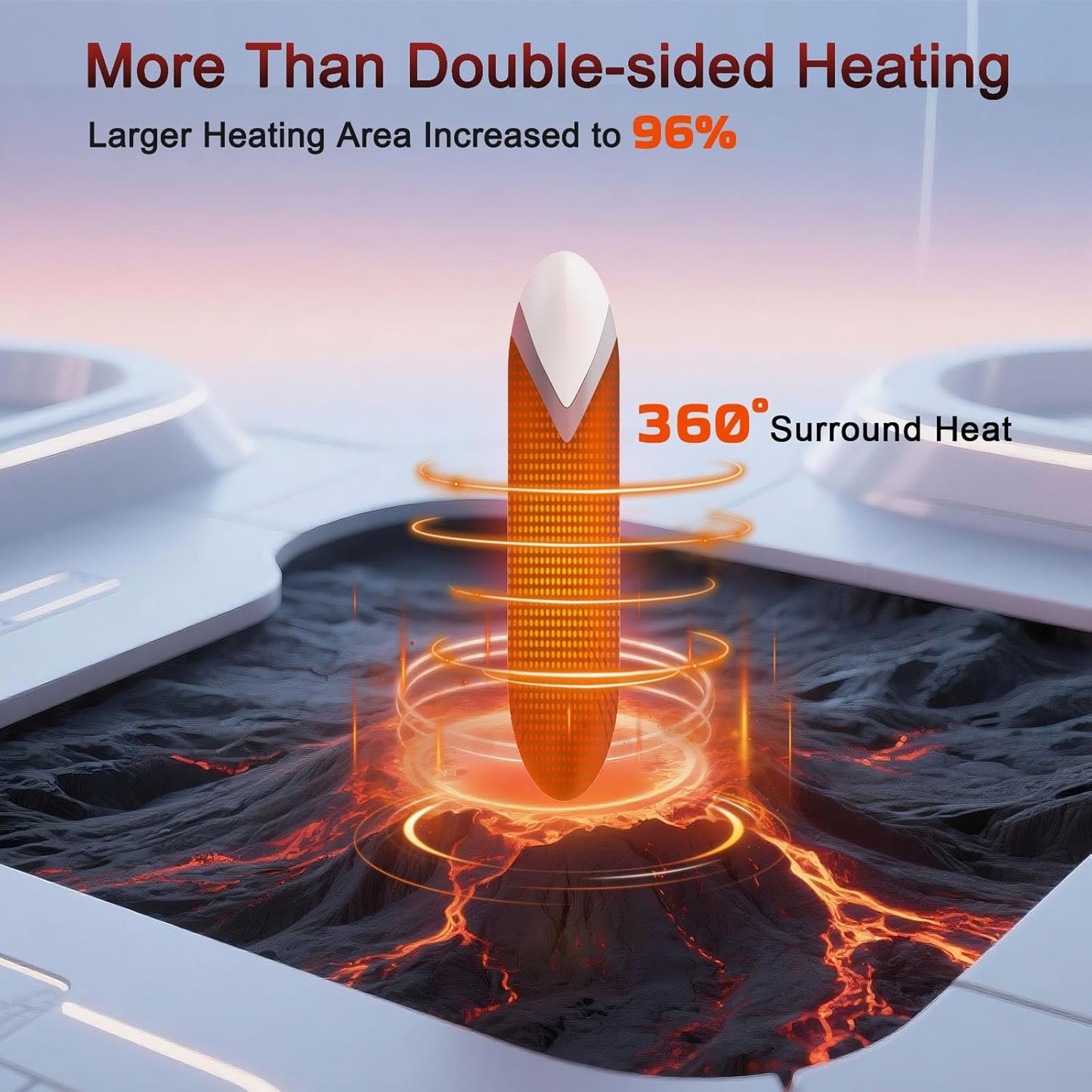 Karecel Thermally Conductive Silicone Rechargeable Hand Warmers 2 Pack, 6000mAh Double-Sided Heat AI Electric Hand Warmer, Portable Pocket Handwarmer, Fits in Gloves, Slim, Shockproof, Women Men Gifts