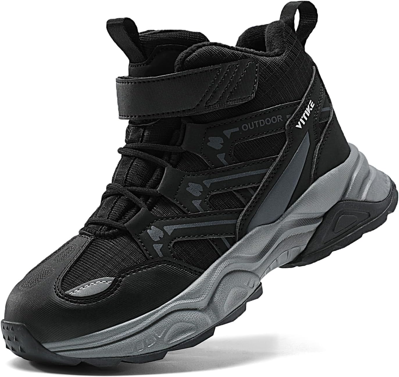 JMFCHI Kids Hiking Boots Boys Girls Outdoor Walking Climbing Sneaker Comfortable Non-slip Snow Shoes Hiker Boot Antiskid Steel Buckle Sole