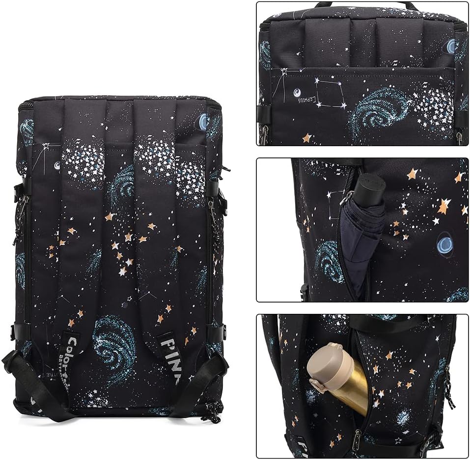 Kalesi Cool Gym Duffle Bag Backpack 4-Way Waterproof with Shoes Compartment for travel Sport Hiking laptop Lightweight