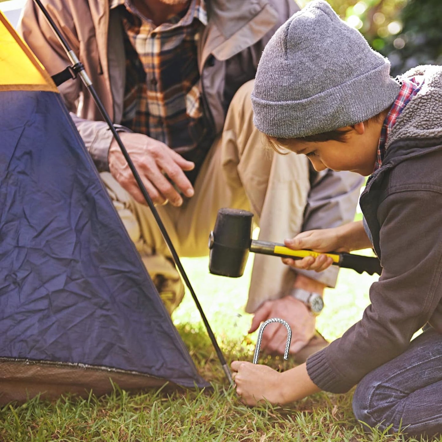 12 Inch Rebar Stakes,10 Packs Heavy Duty Metal J Hook Garden Ground Stakes for Camping Tent Canopy or Supporting for Garden Landscapes Fences Stakes (J Shape-Black, J-12 x5/16-10pcs)