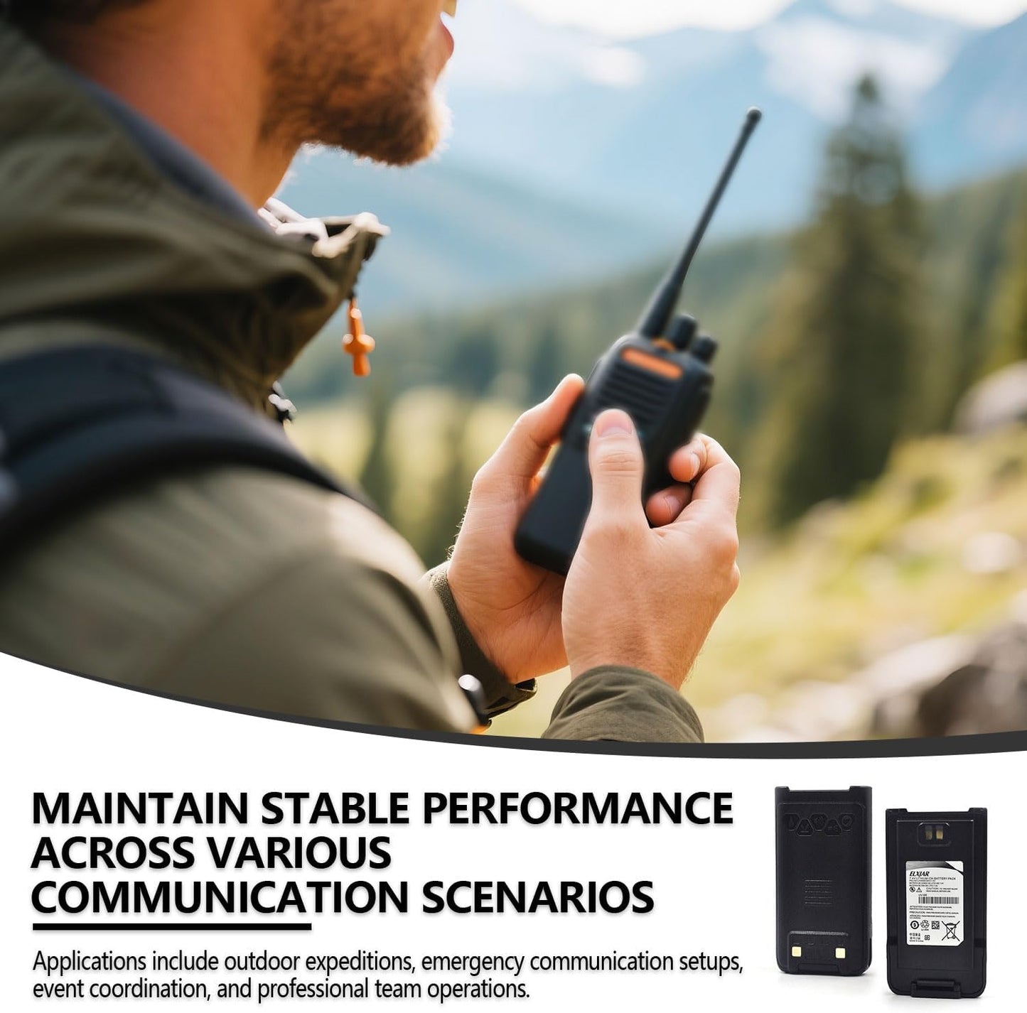 (2-Pack) 7.4V 2000mAh Li-ion Replacement Battery Compatible with Baofeng UV-9R UV-9R Plus Two Way Radio (UV-9R T56)