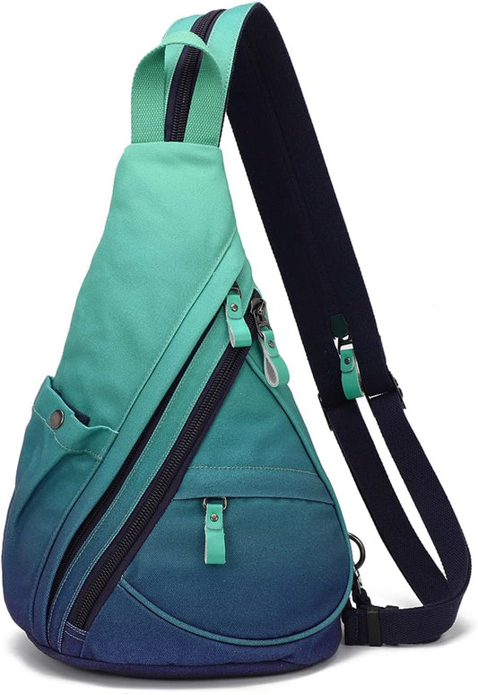 KL928 Canvas Sling Bag - Small Crossbody Backpack Shoulder Casual Daypack Rucksack for Men Women(Large Version)