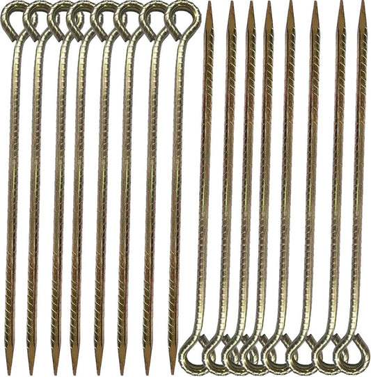 16 Inch Rebar Stakes ，Metal Stake Ground，Ground Anchor,Heavy DutyTent Stakes ，Baking Paint Metal Stakes ，Tent Stake,Ground Stakes ，0.5 Inch Diamete (16 Pack) ， Outdoor Travel