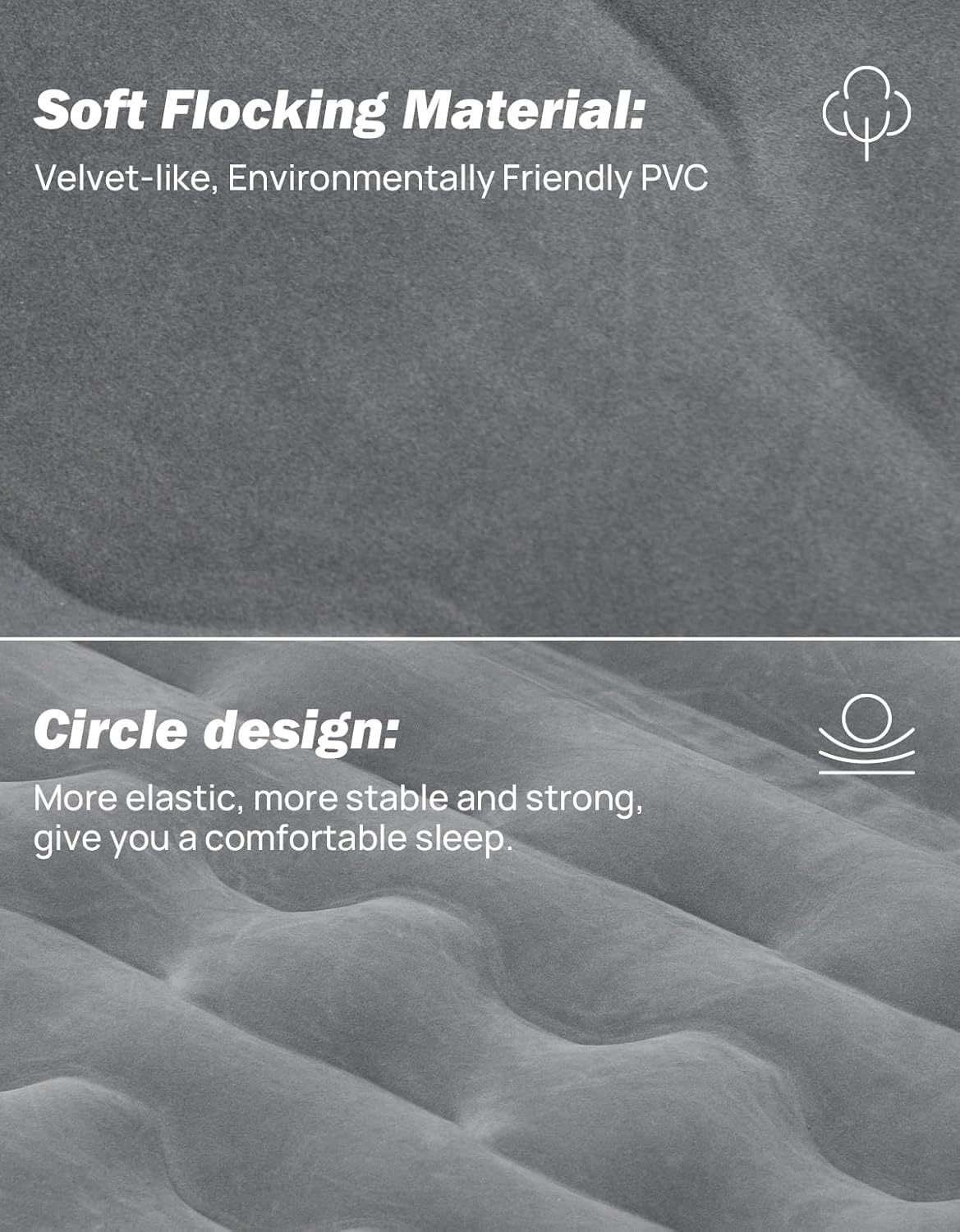 JOYTUTUS SUV Air Mattress for Camping w/Air Pump Compatible with Wrangler JL 4X4, Comfort SUV Inflation Mattress w/2 Pillows for 2018-2026 Wrangler JL 4 Door (Don't for 4XE) - Dark Grey