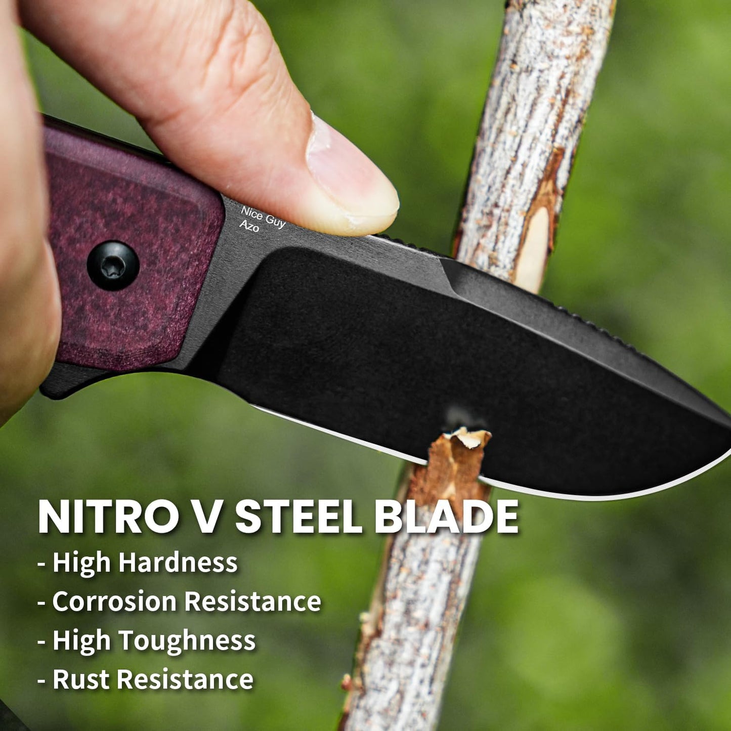 Kizer Nice Guy Pocket Folding Knife, 2.84" Nitro V Blade, Lightweight Sharp Camping and Hiking Tool, Comfort Richlite Handle, Liner Lock Flipper V3011A4