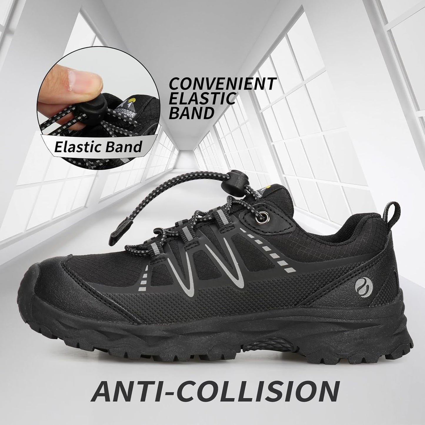 Kids Boys Girls Running Shoes Waterproof Non-Slip Breathable Low-Top Outdoor Hiking Walking Sneakers (Little/Big Kids)