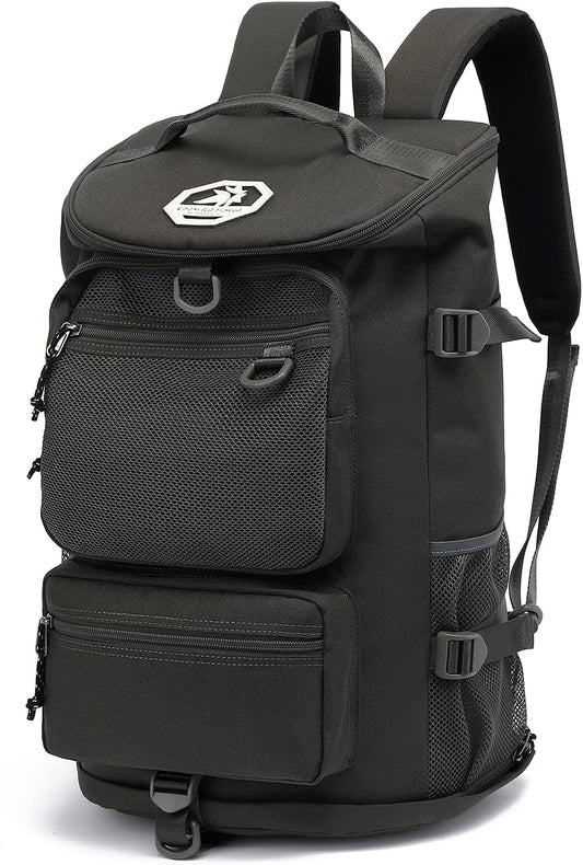 Kalesi Gym Duffle Bag Backpack 4-Way Waterproof with Shoes Compartment for travel Sport Hiking laptop (gray)