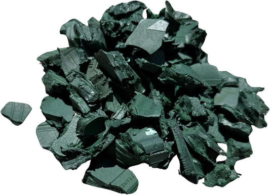 100% Wire-Free Rubber Mulch – Green, 20 lb (0.8 cu ft) | Long-Lasting, Low Maintenance, Safe for Kids & Pets – Landscaping & Playground Ground Cover