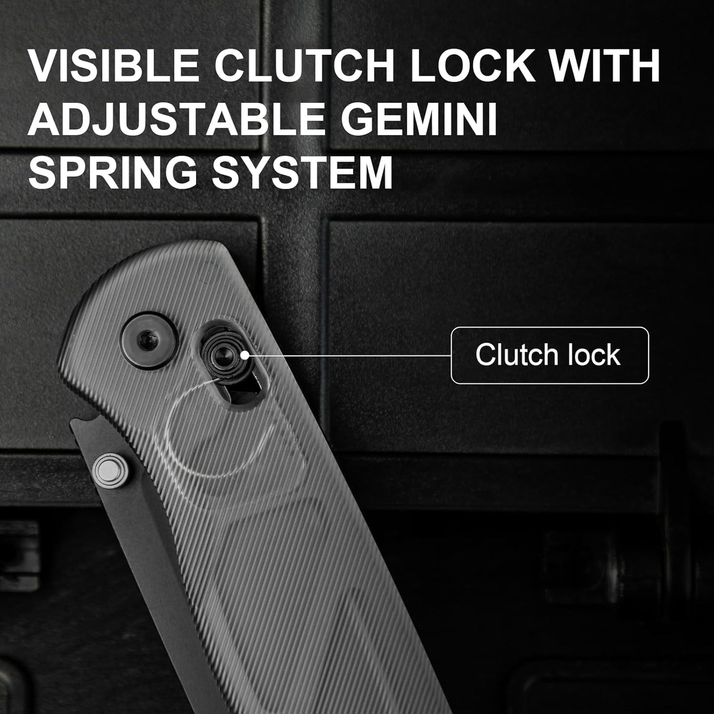 Kizer Drop Bear EDC Pocket Knife, 2.97” Nitro-V Blade Acrylic Handle Folding Knife with Thumb Stud Opener, Clutch Lock EDC Knives for Men Women Gift V3619A9