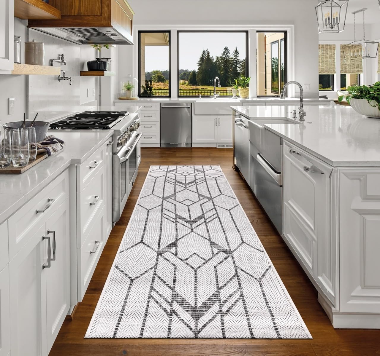 Keen Home Design Terrace Outdoor Runner Rug - 2x6 Washable Indoor/Outdoor Rug for Patio, Kitchen, Balcony, Beach, Garden, Deck and Porch, Size: 2'2"x5'7"