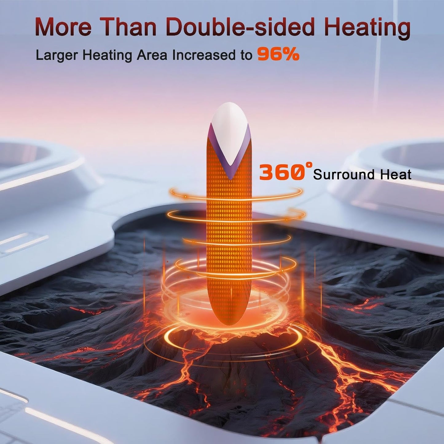 Karecel Thermally Conductive Silicone Rechargeable Hand Warmers 2 Pack, 6000mAh Double-Sided Heat AI Electric Hand Warmer, Portable Pocket Handwarmer, Fits in Gloves, Slim, Shockproof, Women Men Gifts