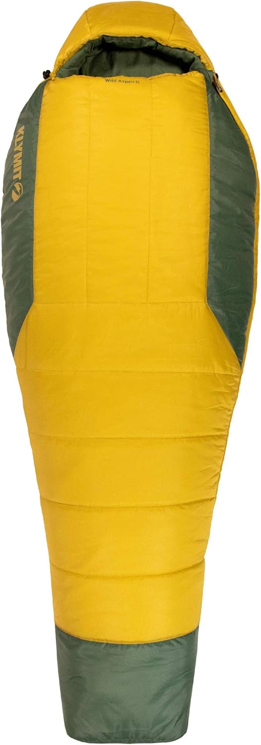 Klymit Sleeping-Bags KLYMIT Wild Aspen Lightweight Mummy Sleeping Bag, Best Gear for Cold Weather Camping, Hiking, Backpacking, Pair with Static V Sleeping Pad (Size Regular to XL)