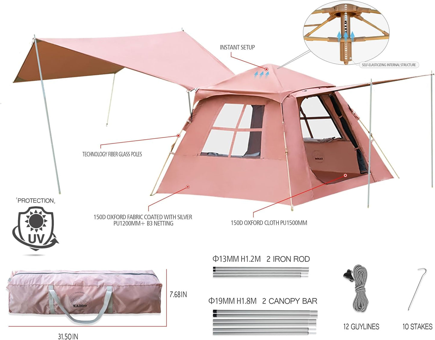 KAZOO Instant Camping Tent