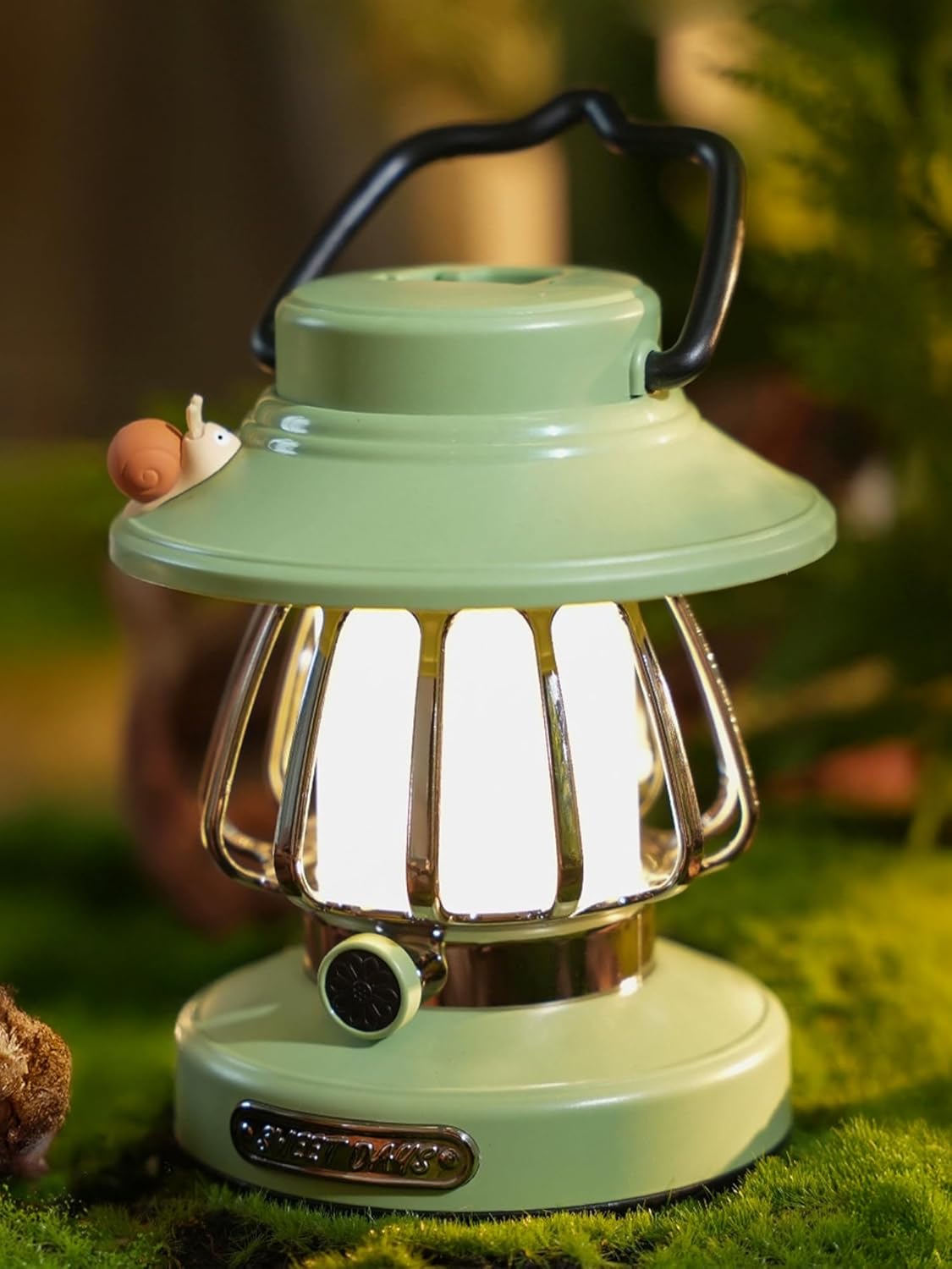 Kids Lantern with 3 Color Dimmable & USB-C Charging, Boys Night Light for Bedroom, Indoor Outdoor Adventures & Emergency Use Toddler Flashlight Camping Essentials for Kids (Green)