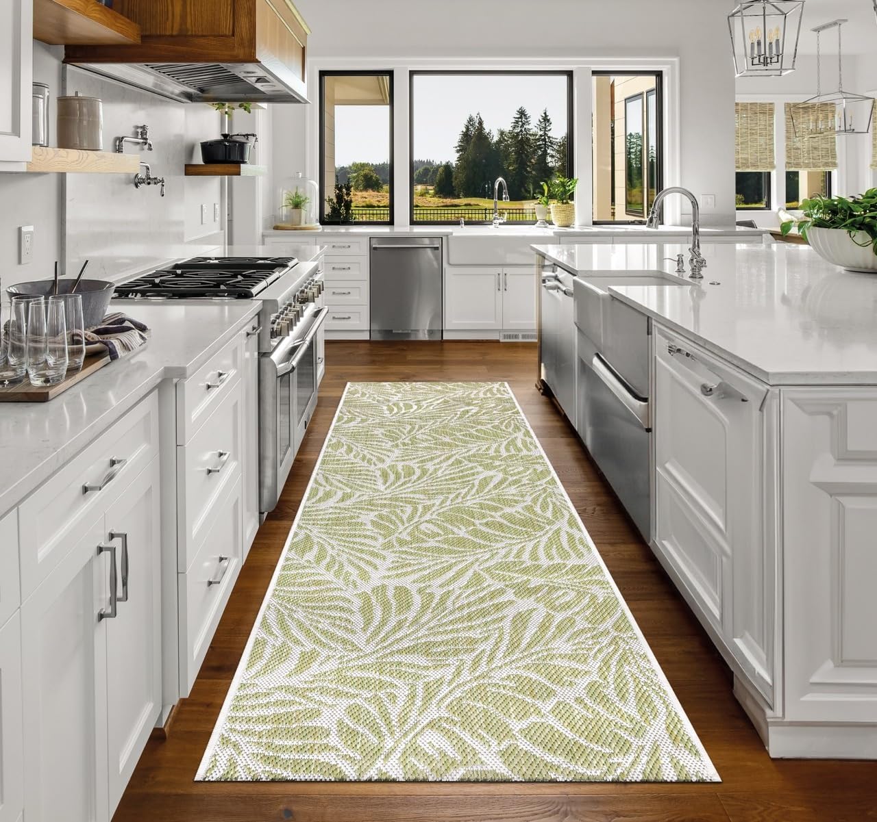 Keen Home Design Terrace Outdoor Runner Rug - 2x8 Washable Indoor/Outdoor Rug for Patio, Kitchen, Balcony, Beach, Garden, Deck and Porch, Size: 2'2"x7'7"