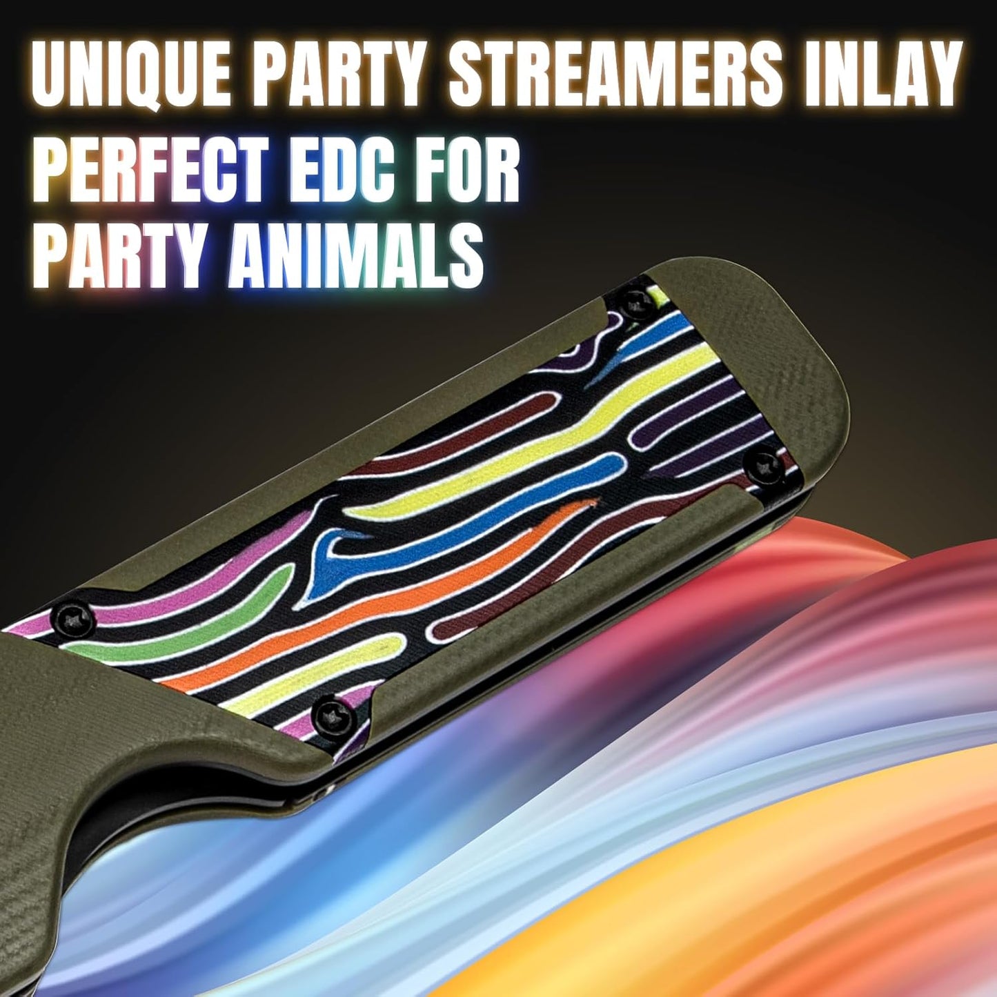 Kizer Militaw EDC Pocket Knife, 3.36'' Nitro V Blade Folding Knife, Stylish G10 Handle with Pocket Clip, Thumb Hole & Front Flipper Opener, Camping Hunting Knife for Men Women Gift V3634A3