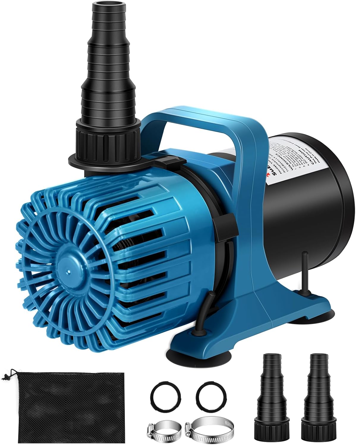 100W 1800 GPH Pond Pump for outdoor Ponds and Water Garden, Ultra-Quiet Fountain Pump with 180° Adjustable Outlet, 20FT Cord & Barrier Bag, Waterfall Pump, UL Listed