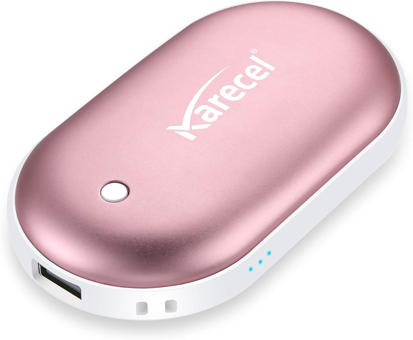 Karecel Rechargeable Hand Warmer, 5200mAh Double-Sided Instant Heating Electric Hand Warmer Power Bank, Up to 11Hrs, USB Portable Handwarmer Pocket Heater, Tech Gifts for Men Women, Winter Essentials