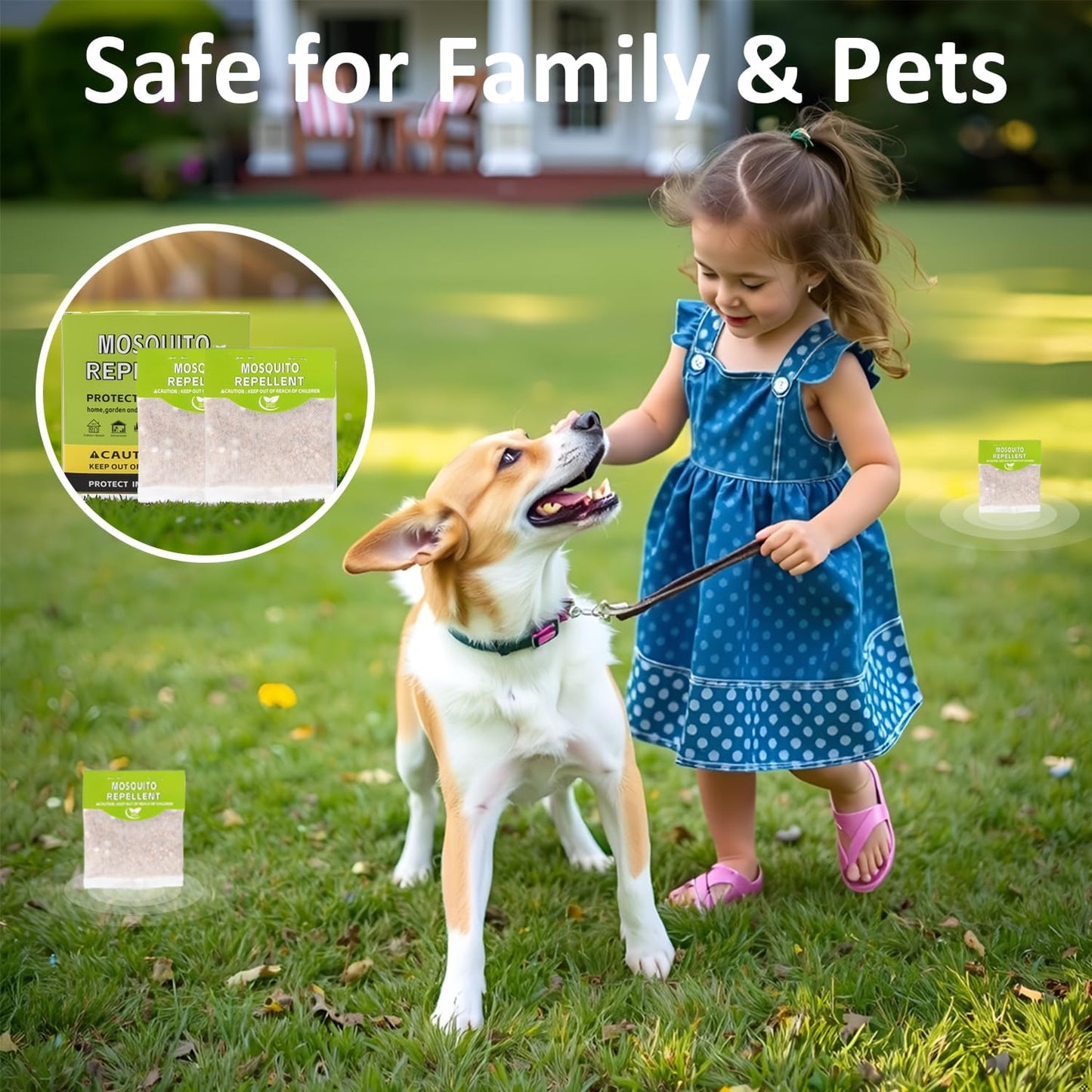 12 Pack Mosquito Repellent Pouches, Long Lasting Indoor & Outdoor Mosquito Control for Home, Patio, Camping, Travel, Safe for Kids & Pets