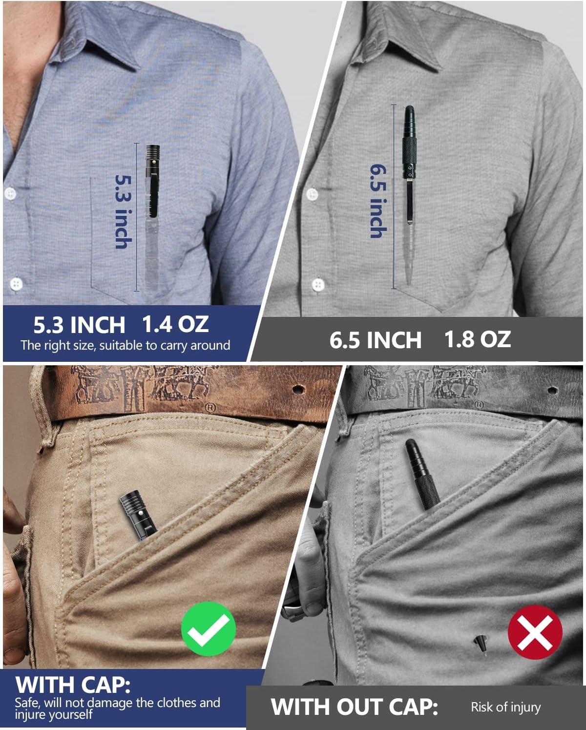 12 in 1 Tactical Pen, Self Defense Pen Multitool Gifts for Men, Stocking Stuffers for Adult, Cool EDC Gear- Christmas Birthday White Elephant Gifts for Dad, Husband, Boyfriend From Daughter Son Wife