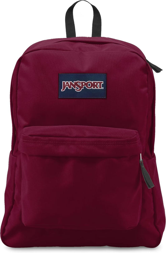 JanSport SuperBreak One Backpacks - Durable, Lightweight Bag with 1 Main Compartment, Front Utility Pocket with Built-in Organizer - Premium Backpack, Russet Red