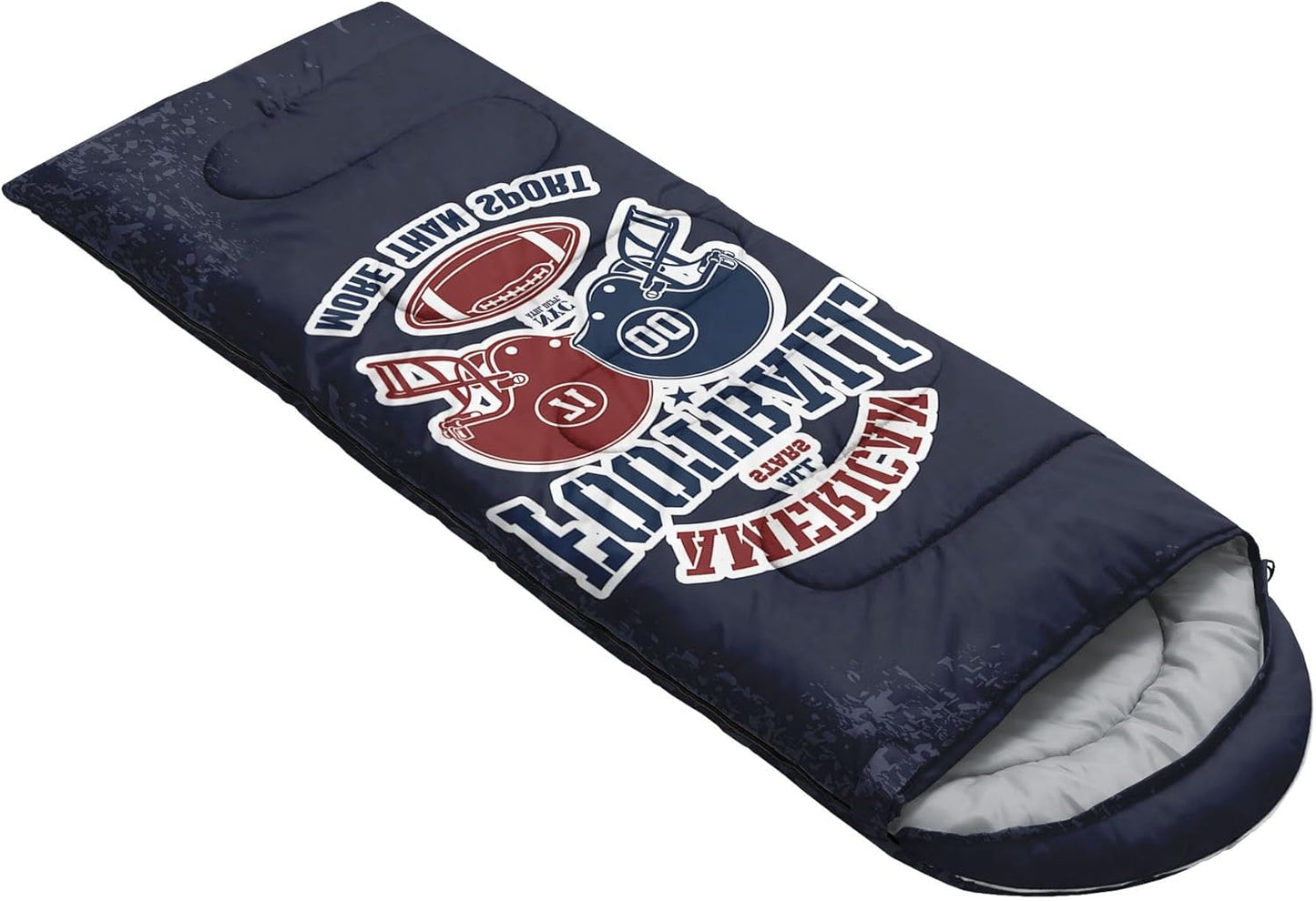 Kids Sleeping Bag for Boys Girls,Rocket Moon Print-Lightweight Warm Portable Outdoor Indoor-Waterproof Cold Weather Resistant Sleeping Bag for Camping Hiking