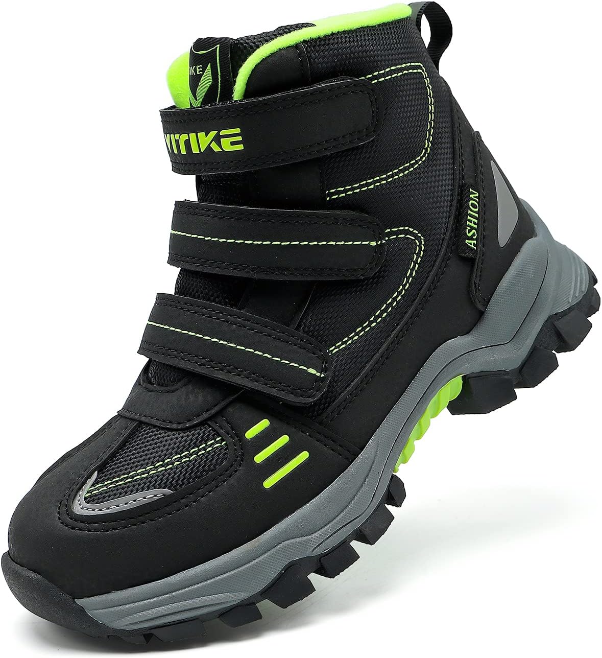 JMFCHI Kids Hiking Boots Boys Girls Outdoor Walking Climbing Sneaker Comfortable Non-slip Snow Shoes Hiker Boot Antiskid Steel Buckle Sole