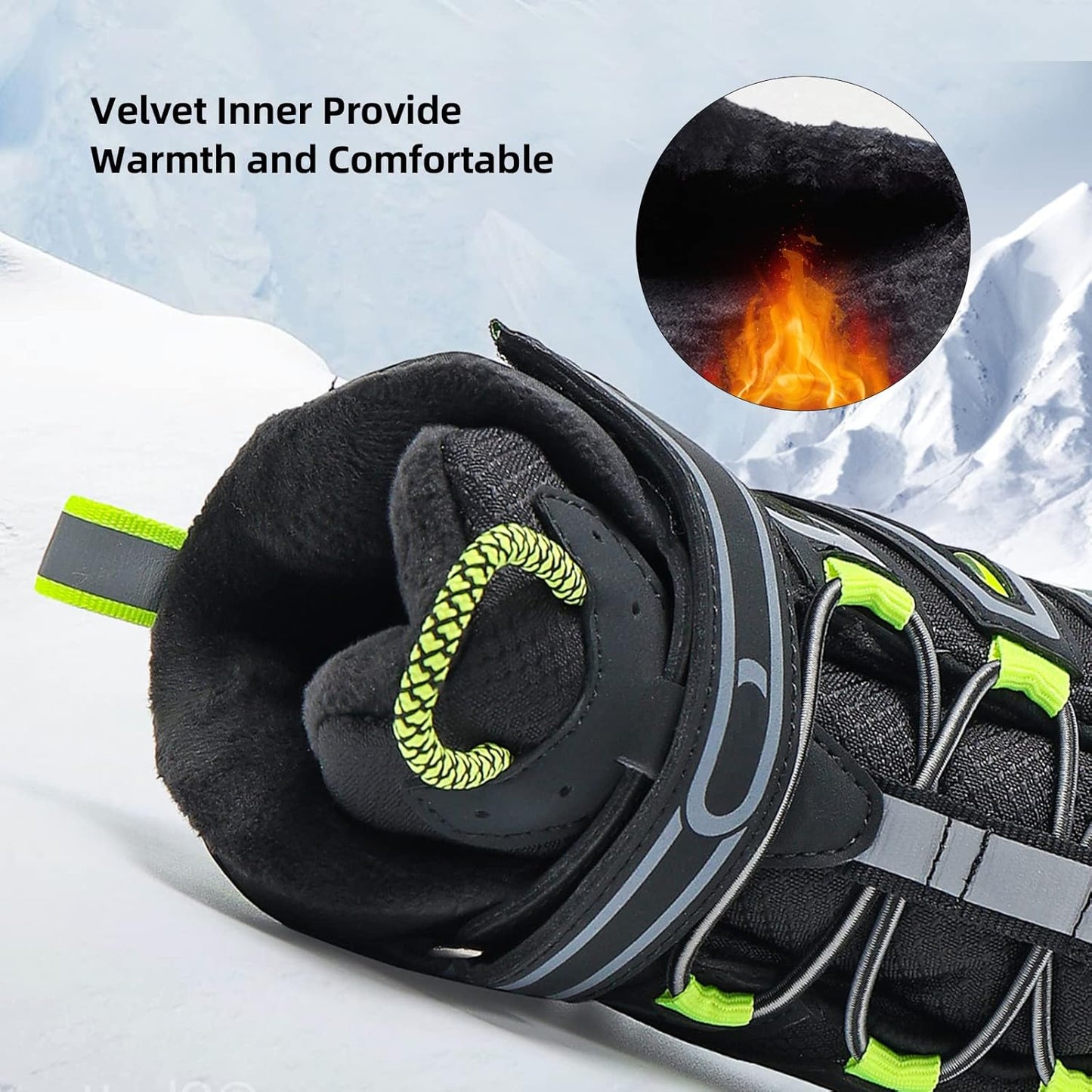 JMFCHI Kids Hiking Boots Boys Girls Outdoor Walking Climbing Sneaker Comfortable Non-slip Snow Shoes Hiker Boot Antiskid Steel Buckle Sole