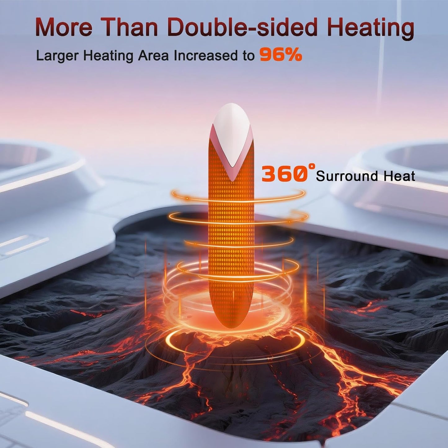 Karecel Thermally Conductive Silicone Rechargeable Hand Warmers 2 Pack, 6000mAh Double-Sided Heat AI Electric Hand Warmer, Portable Pocket Handwarmer, Fits in Gloves, Slim, Shockproof, Women Men Gifts