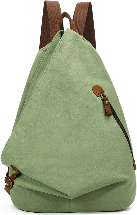 KL928 Canvas Vintage Backpack – Large Casual Daypack Outdoor Travel Rucksack Hiking Backpacks for Men Women