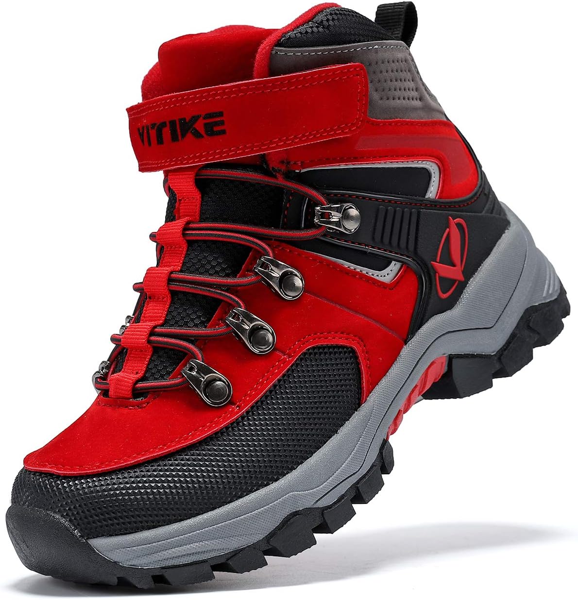 JMFCHI Kids Hiking Boots Boys Girls Outdoor Walking Climbing Sneaker Comfortable Non-slip Snow Shoes Hiker Boot Antiskid Steel Buckle Sole