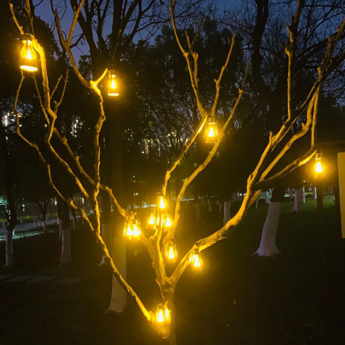 12 Pack Mini Lantern for Little Cowboy Centerpieces Tables Ideas Western Party Favor Decorations Wedding Decor Camping with 4inch Flickering LED Candle, Vintage Table Toppers Decorative