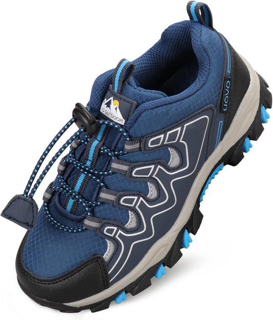 Kids Boys Running Shoes Waterproof Non-Slip Breathable Low-Top Outdoor Hiking Walking Sneakers (Little/Big Kids)