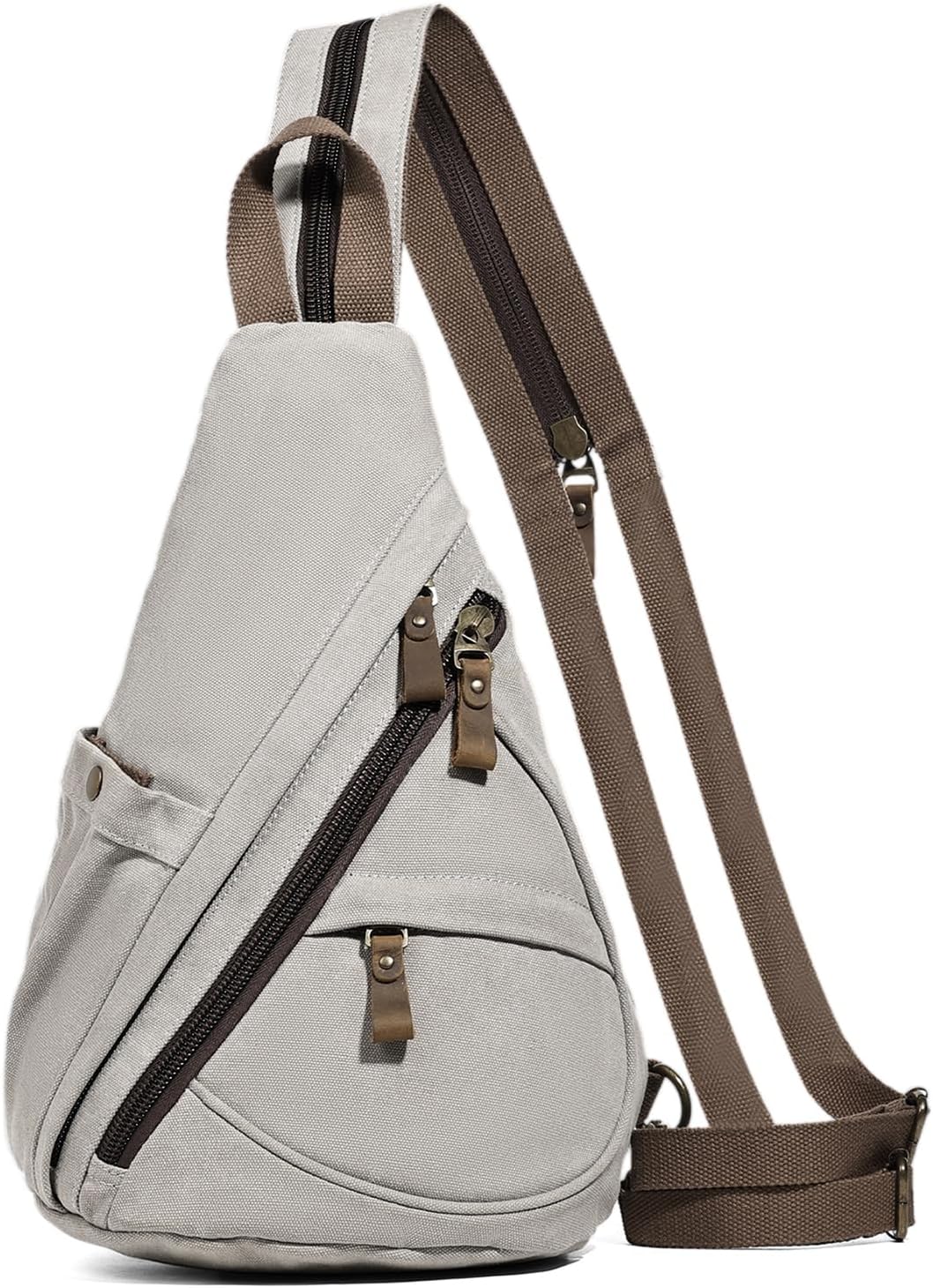 KL928 Canvas Sling Bag - Small Crossbody Backpack Shoulder Casual Daypack Rucksack for Men Women(Large Version)