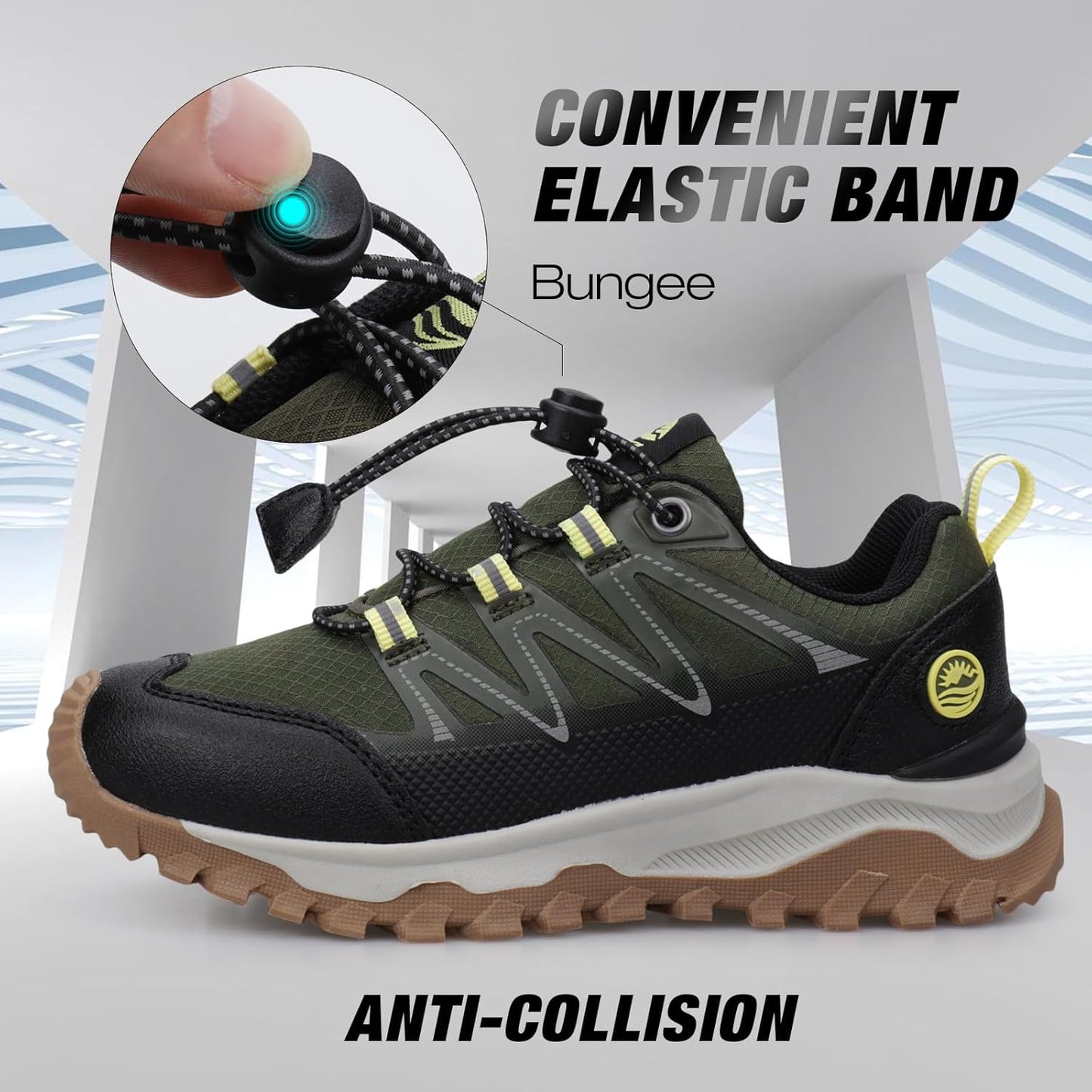 Kids Boys Girls Running Shoes Waterproof Non-Slip Breathable Low-Top Outdoor Hiking Walking Sneakers (Little/Big Kids)