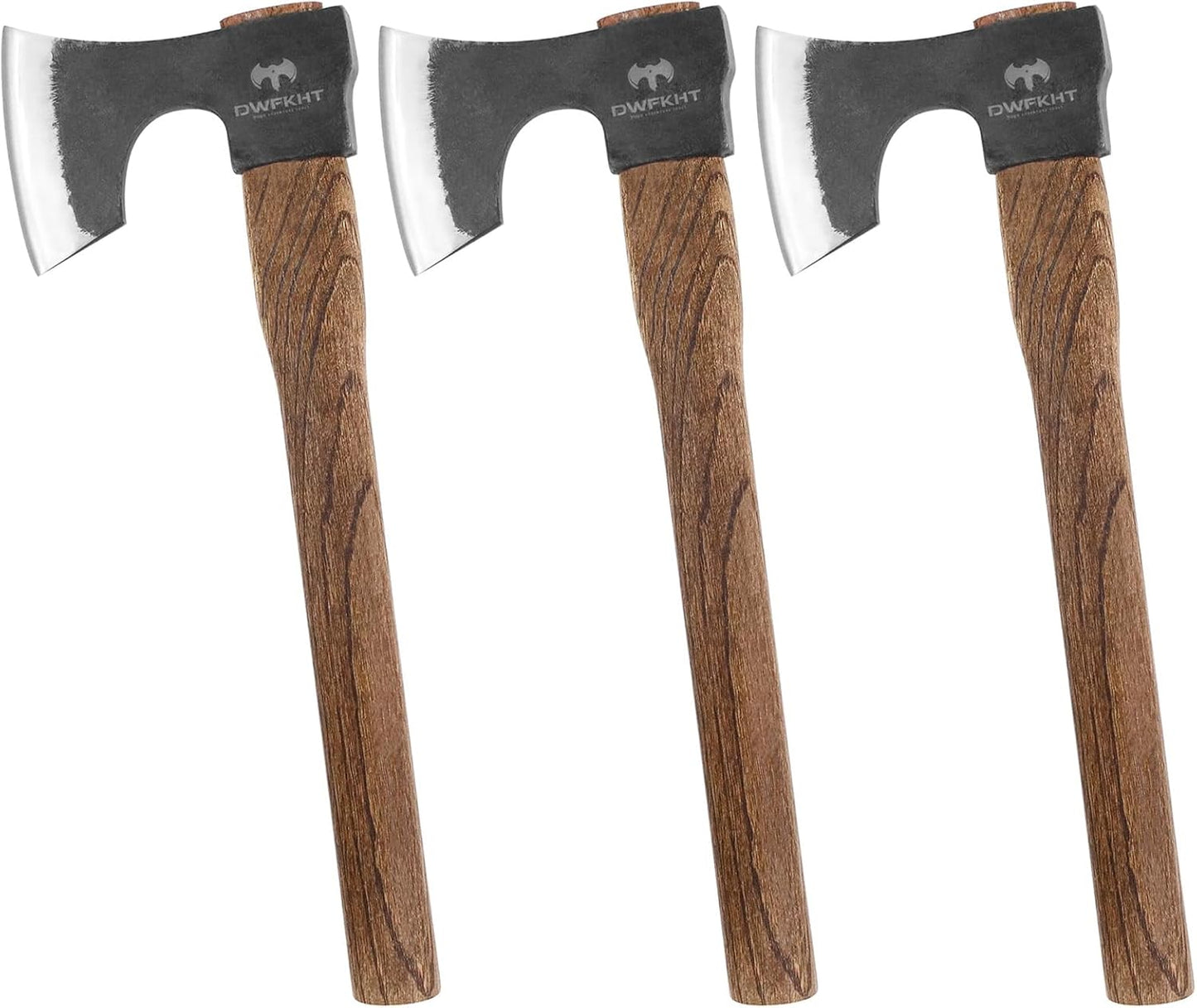 16.5" Throwing Axe, 3 Pack Throwing Axe Set with 1065 High Carbon Steel & Beech Wood Handle, Perfect for Axe Throwing Games, Competition and Recreation, Ideal Gift for Men (Black)