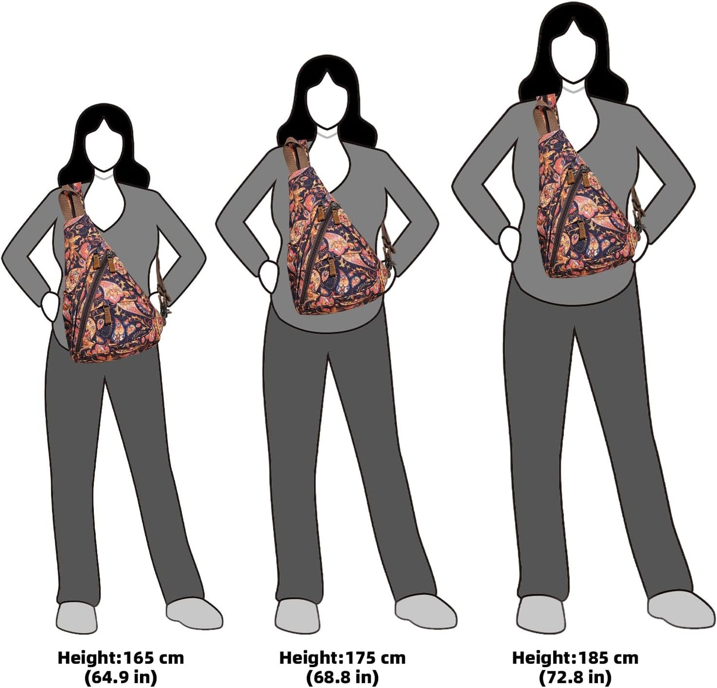 KL928 Canvas Sling Bag - Small Crossbody Backpack Shoulder Casual Daypack Rucksack for Men Women