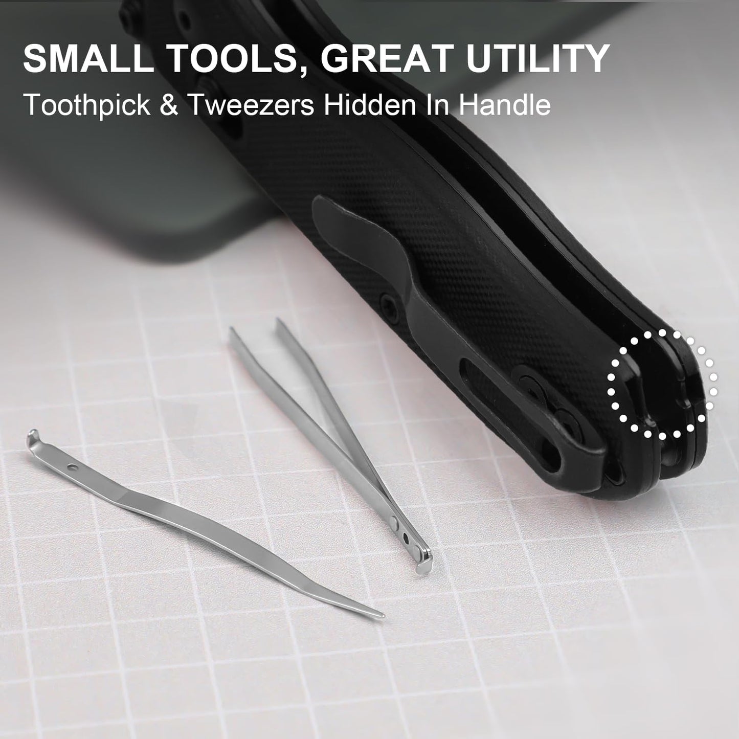 Kizer Uti Bear(Tool-Free Version) Folding Utility Knife, Quick Change Box Cutter EDC knife with 5PCS Razor Blades, Clutch Lock & Pocket Clip Small Pocket Knives for Men Women V3619JM2